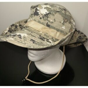 Military Bucket Hat Large Hunting Camouflage Boonie Hat Sun Hot Weather Snaps
